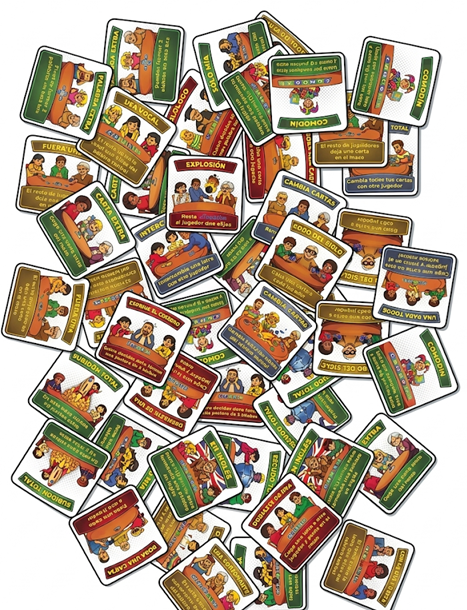 Componentes reales de The Letter Loom en una partida